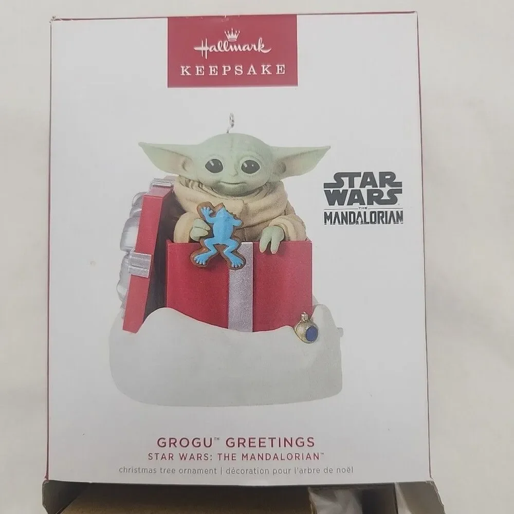 Ornament Hallmark Star Wars Mandalorian Grogu Greetings Sound & Motion 2022 NEW